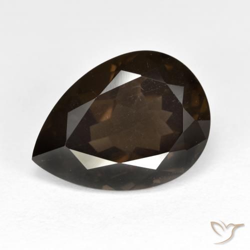 6.21ct Natural Marrón chocolate cuarzo ahumado, En forma de pera, VVS-VS