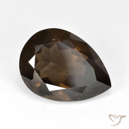 6.74ct Natural Marrón cuarzo ahumado, En forma de pera, VVS-VS