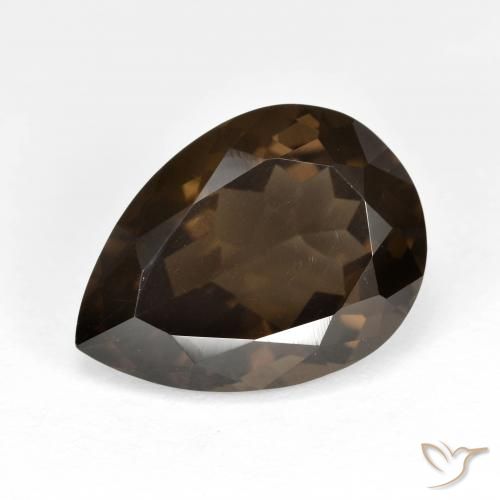 cuarzo ahumado Marrón natural de 6.74 ct, En forma de pera, VVS-VS