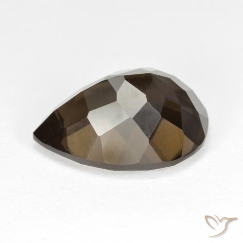 cuarzo ahumado Marrón natural de 6.74 ct, En forma de pera, VVS-VS