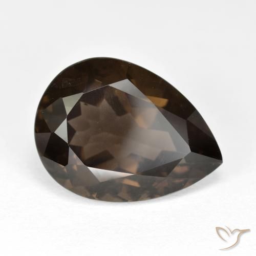 cuarzo ahumado Marrón natural de 6.71 ct, En forma de pera, VVS-VS