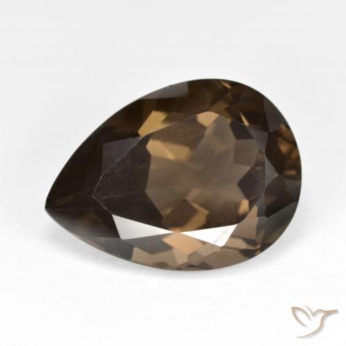 6.51ct Natural Marrón chocolate cuarzo ahumado, En forma de pera, VVS-VS