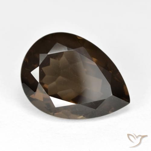 6.79ct Natural Marrón medio cuarzo ahumado, En forma de pera, VVS-VS