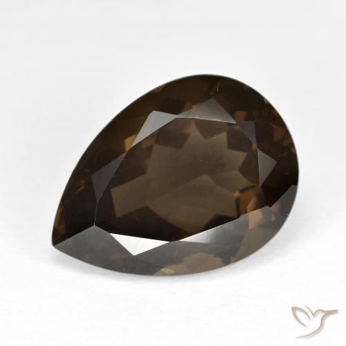 cuarzo ahumado Marrón medio natural de 6.79 ct, En forma de pera, VVS-VS