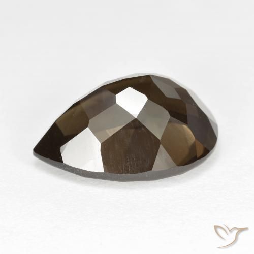 cuarzo ahumado Marrón medio natural de 6.79 ct, En forma de pera, VVS-VS