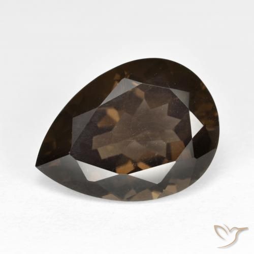 6.29ct Natural Marrón cuarzo ahumado, En forma de pera, VVS-VS