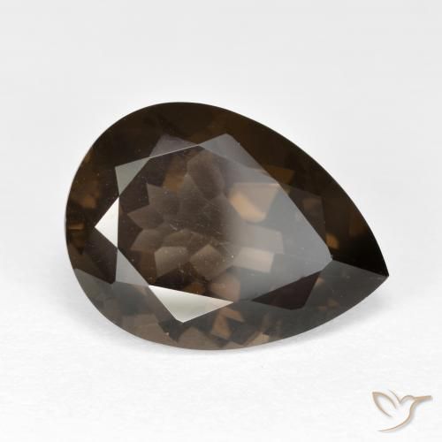 cuarzo ahumado Marrón natural de 6.29 ct, En forma de pera, VVS-VS