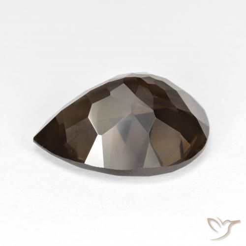 cuarzo ahumado Marrón natural de 6.29 ct, En forma de pera, VVS-VS
