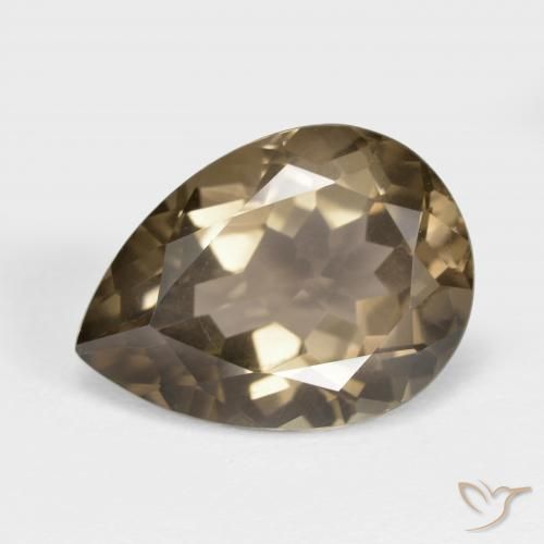 6.33ct Natural Marrón claro medio cuarzo ahumado, En forma de pera, VVS-VS