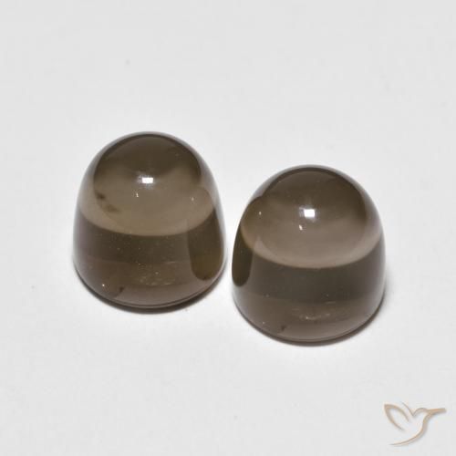 7.95ctw Natural Marrón oscuro cuarzo ahumado, Redondo, Transparente