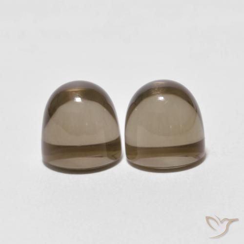 Gemas de cuarzo ahumado Marrón oscuro natural de 7.95 ct, Redondo, Transparente