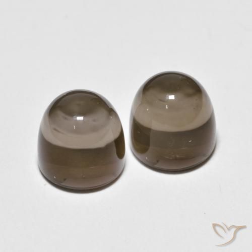 Gemas de cuarzo ahumado Marrón cálido natural de 8.19 ct, Redondo, Transparente