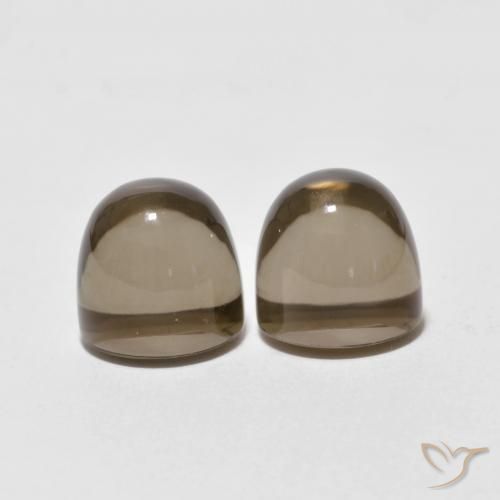 Gemas de cuarzo ahumado Marrón cálido natural de 8.19 ct, Redondo, Transparente