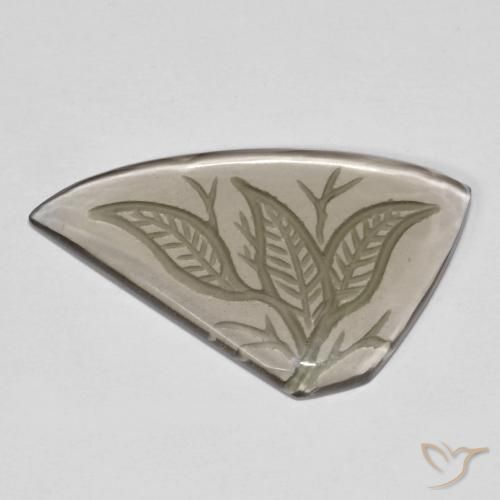 10.24ct Natural Marrón muy claro cuarzo ahumado, Elegante, Transparente