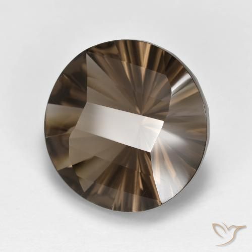 7.75ct Natural Marrón nogal cuarzo ahumado, Redondo, VS