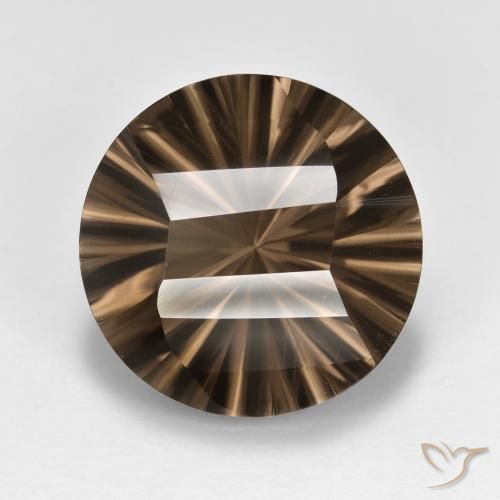 cuarzo ahumado Marrón nogal natural de 7.75 ct, Redondo, VS