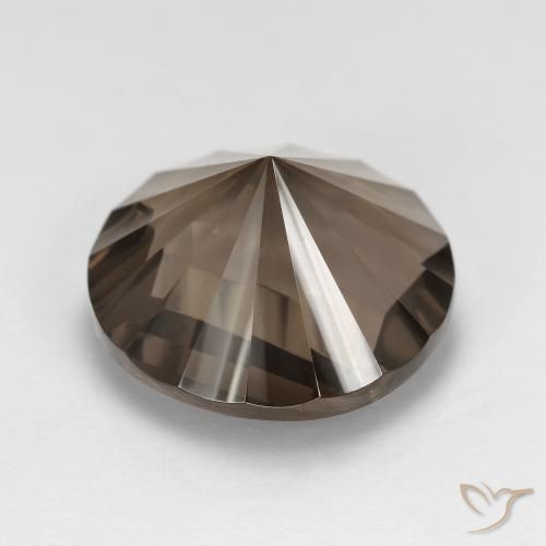 cuarzo ahumado Marrón nogal natural de 7.75 ct, Redondo, VS
