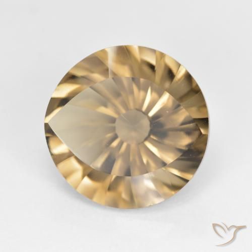 cuarzo ahumado Marrón claro medio natural de 5.43 ct, Redondo, VVS