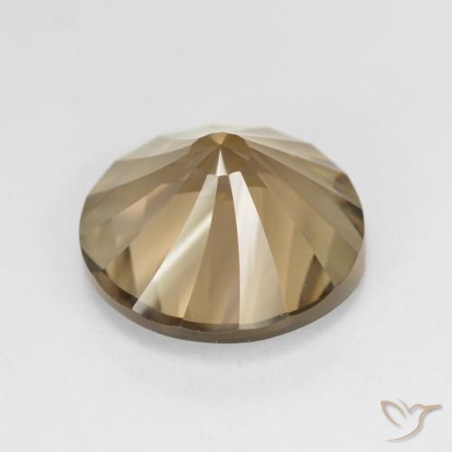 cuarzo ahumado Marrón claro medio natural de 5.43 ct, Redondo, VVS