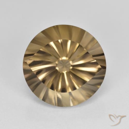 5.42ct Natural Marrón cálido cuarzo ahumado, Redondo, VVS