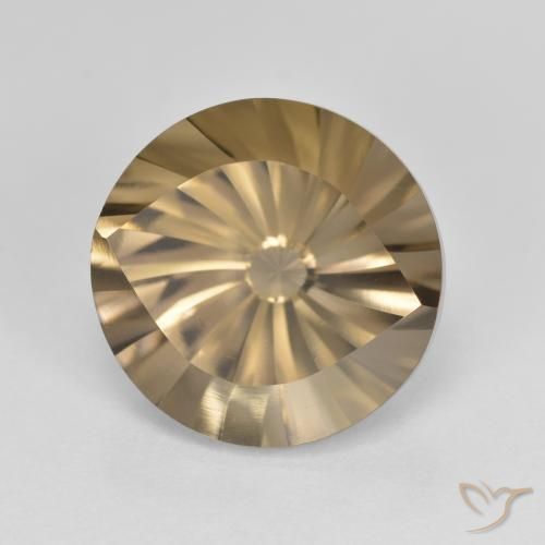cuarzo ahumado Marrón cálido natural de 5.42 ct, Redondo, VVS