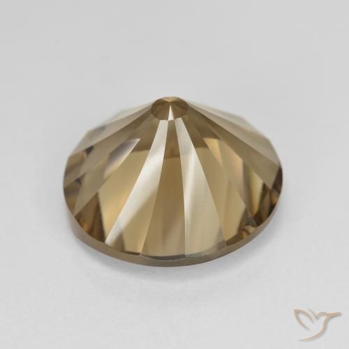 cuarzo ahumado Marrón cálido natural de 5.42 ct, Redondo, VVS