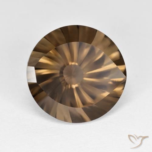cuarzo ahumado Marrón cálido natural de 5.05 ct, Redondo, VS