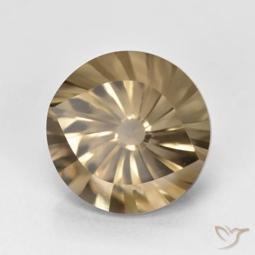cuarzo ahumado Marrón cálido natural de 5.66 ct, Redondo, VVS