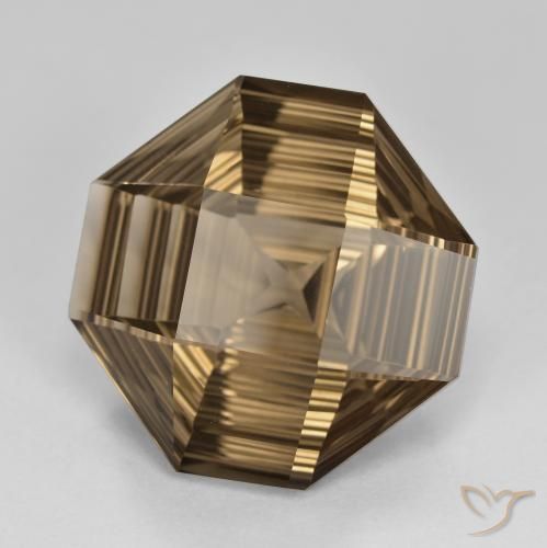 cuarzo ahumado Marrón claro medio natural de 13.25 ct, Corte Octágono / Esmeralda, VVS