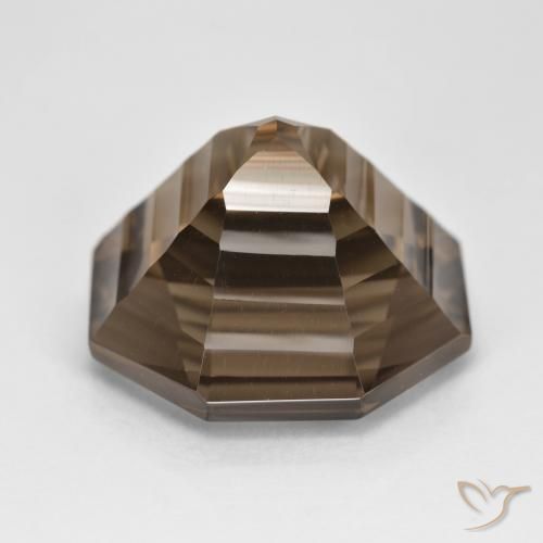 cuarzo ahumado Moca claro natural de 14.22 ct, Corte Octágono / Esmeralda, VVS
