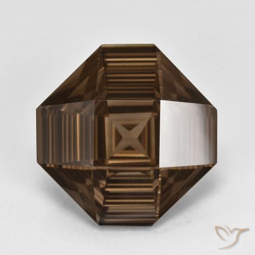 6.25ct Natural Marrón oscuro cuarzo ahumado, corte esmeralda, VVS-VS