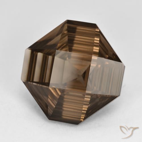 cuarzo ahumado Marrón oscuro natural de 6.25 ct, Corte Octágono / Esmeralda, VVS-VS