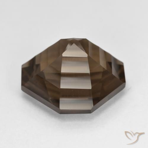 cuarzo ahumado Marrón oscuro natural de 6.25 ct, Corte Octágono / Esmeralda, VVS-VS