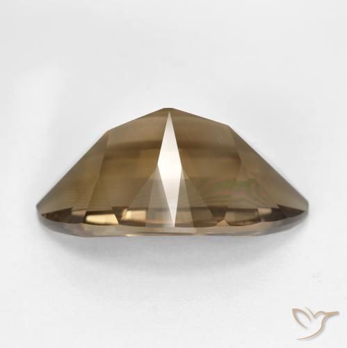 cuarzo ahumado Marrón oscuro medio natural de 10.50 ct, Marquesa, VVS-VS