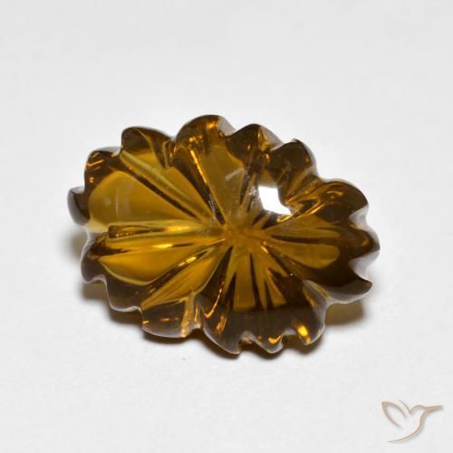 cuarzo ahumado Marrón cálido natural de 6.24 ct, Corte Flor, Transparente