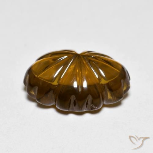 cuarzo ahumado Marrón cálido natural de 6.24 ct, Corte Flor, Transparente