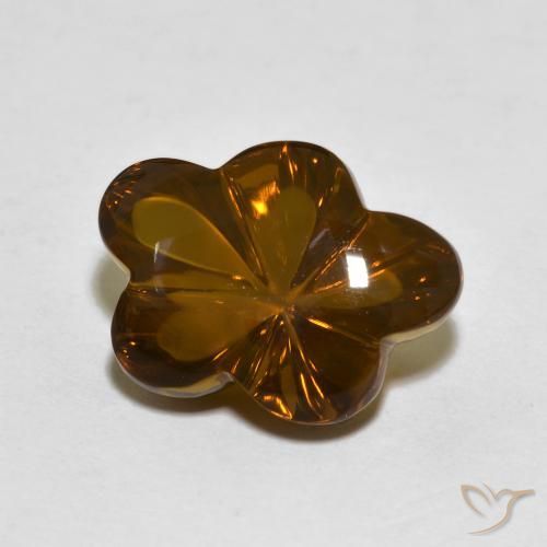 cuarzo ahumado Marrón oscuro natural de 6.29 ct, Corte Flor, Transparente