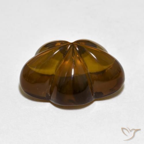 cuarzo ahumado Marrón cálido natural de 10.13 ct, Corte Flor, Transparente