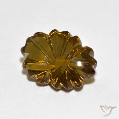 cuarzo ahumado Marrón cálido natural de 6.02 ct, Corte Flor, Transparente