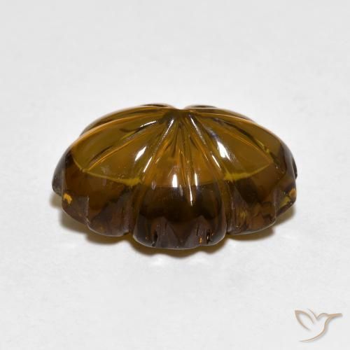 cuarzo ahumado Marrón cálido natural de 6.56 ct, Corte Flor, Transparente
