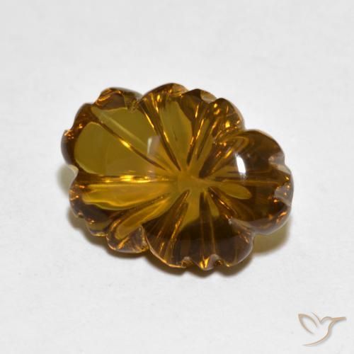 cuarzo ahumado Marrón oscuro natural de 6.82 ct, Corte Flor, Transparente