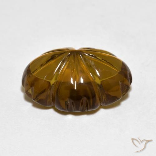 cuarzo ahumado Marrón oscuro natural de 6.82 ct, Corte Flor, Transparente