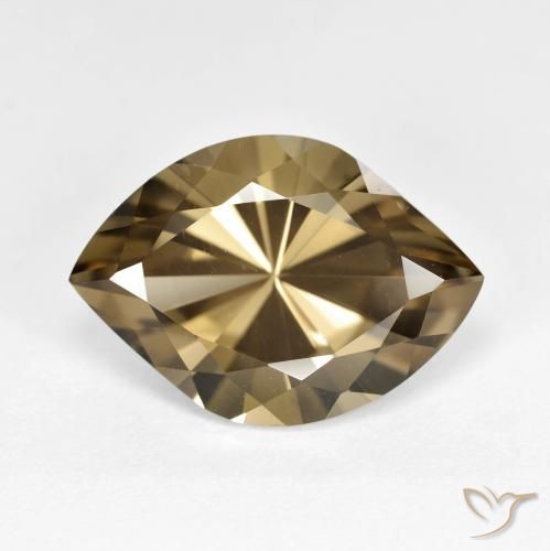 7.22ct Natural Marrón claro cuarzo ahumado, Marquesa, VS