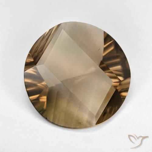 cuarzo ahumado Marrón claro natural de 7.93 ct, Redondo, VS