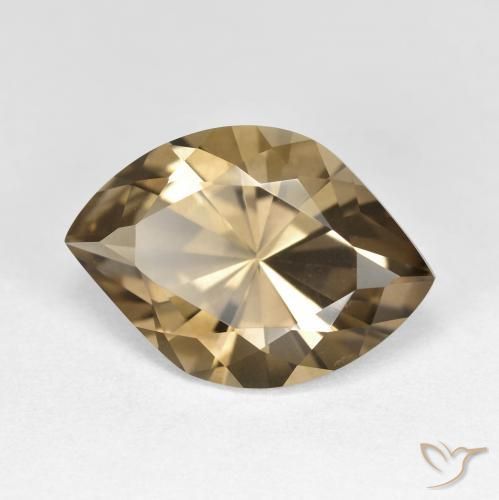 cuarzo ahumado Marrón cálido natural de 7.22 ct, Marquesa, VS