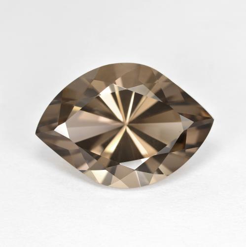 Cuarzo Ahumado Marrón cálido natural de 7.35 ct, Marquesa, VVS