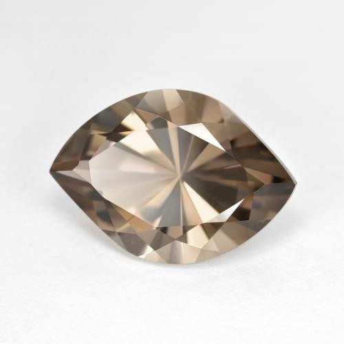 Cuarzo Ahumado Marrón cálido natural de 7.35 ct, Marquesa, VVS