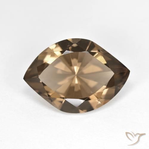 6.45ct Natural Marrón cálido cuarzo ahumado, Marquesa, VVS-VS