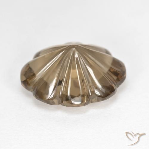 cuarzo ahumado Marrón terroso claro natural de 6.82 ct, Corte Flor, VVS-VS
