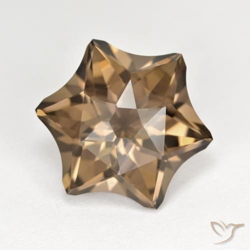 9.22ct Natural Marrón cálido cuarzo ahumado, Elegante, VVS